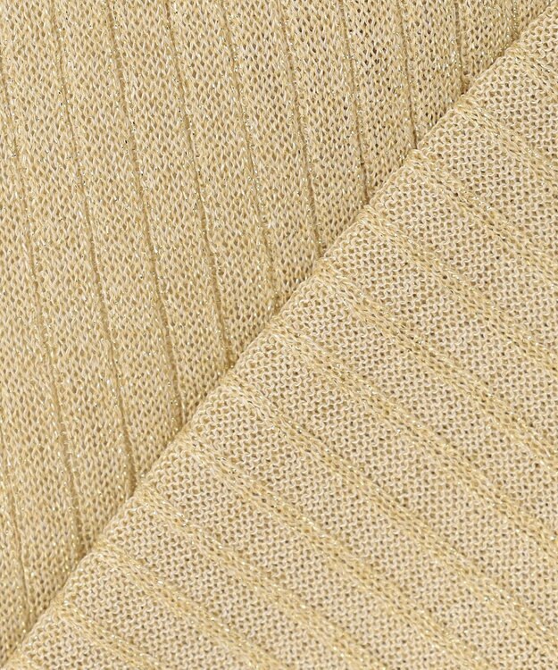 uncrave 【手洗い可】ラメ シアー ニット カーディガン（uncrave STANDARD） ゴールド