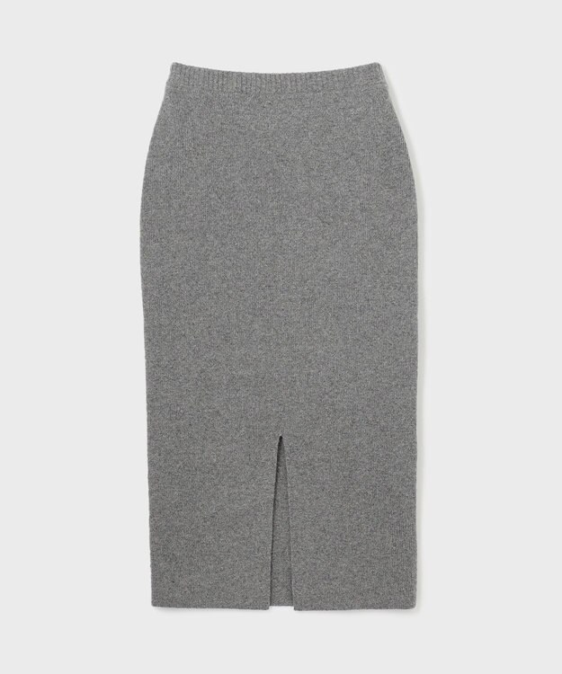 GRACE CONTINENTAL クーマラムニットスカート グレー
