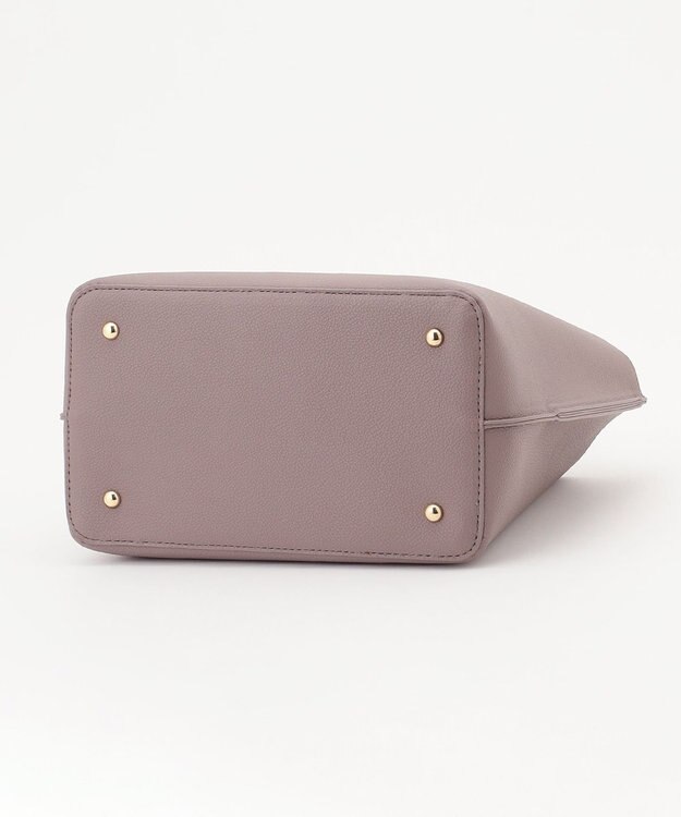 LA BAGAGERIE 【MONICA】バイカラーミディトートバッグ グレー