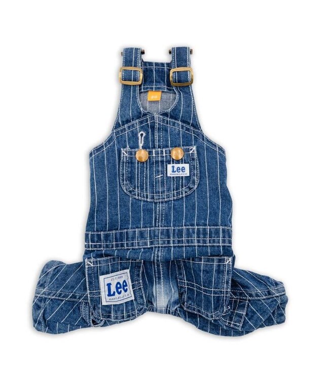 PET PARADISE Lee ストライプ オーバーオール 小型犬 インディゴブルー