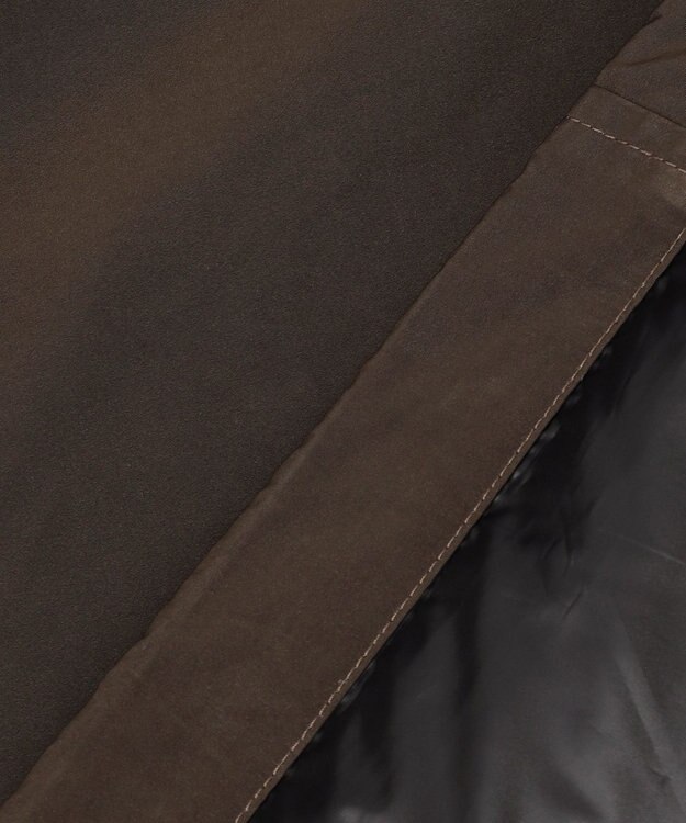 JOSEPH ABBOUD MOUNTAIN 【サスティナブル/ECO撥水/ECOファー/９ポケット】ナイロンピーチダウンコート ダークブラウン系