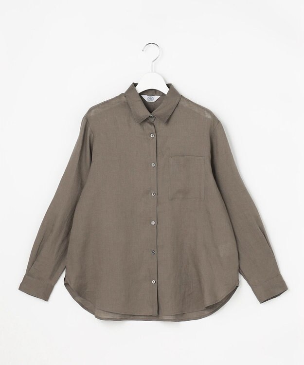 J.PRESS LADIES S 【WEB限定カラーあり・2way】リネン シャツ ブラウス 【WEB限定】モカ系