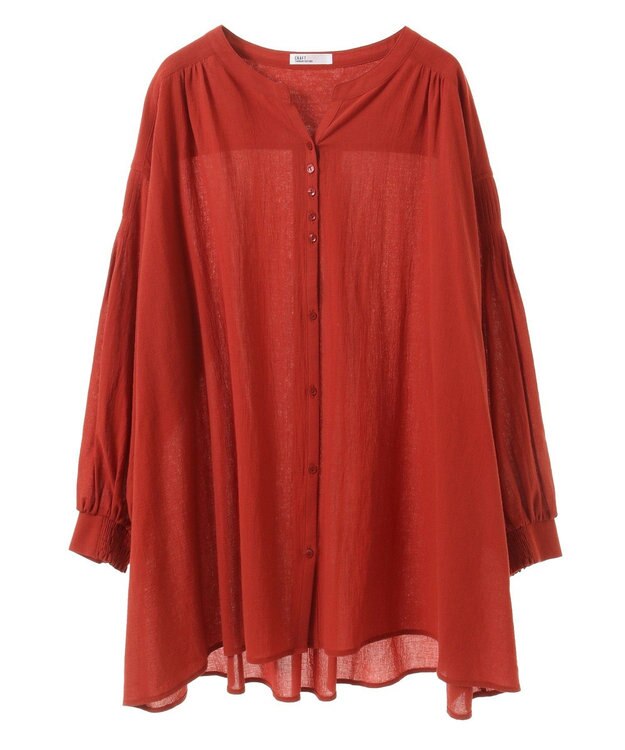 CRAFT STANDARD BOUTIQUE ジョーゼットスキッパーシャツ Red