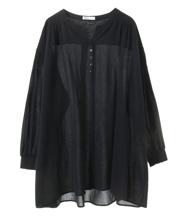 CRAFT STANDARD BOUTIQUE ジョーゼットスキッパーシャツ Black