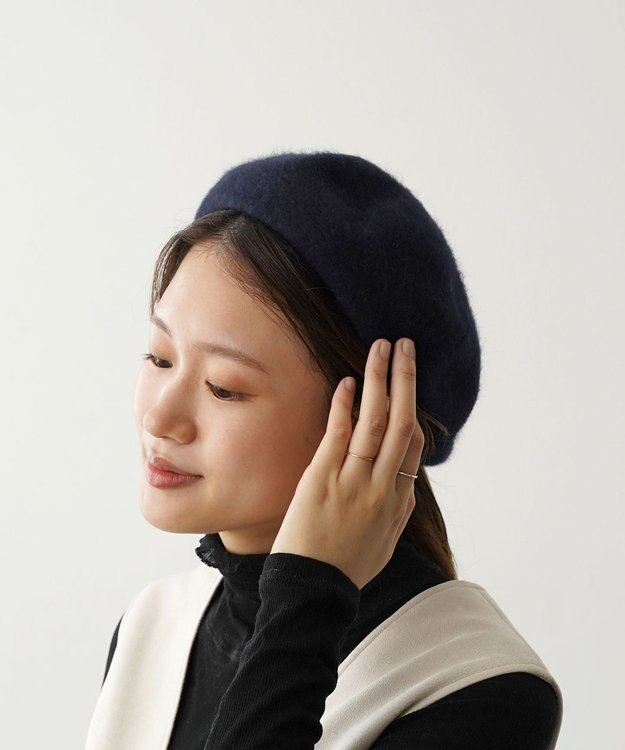 石田製帽 FOXベレー ネイビー