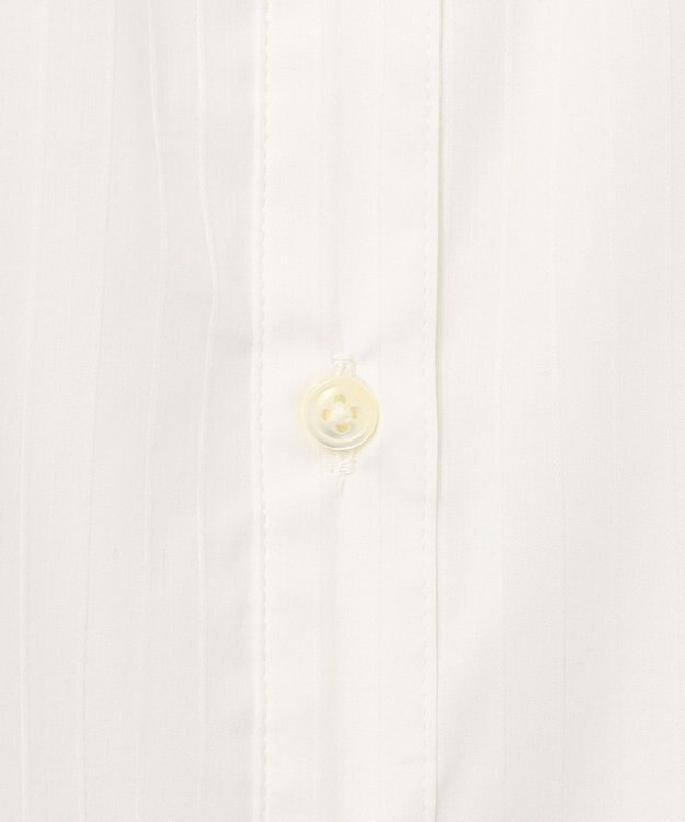 J.PRESS LADIES L 【洗える】BEZ ストライプ フリルネック ブラウス ホワイト系1