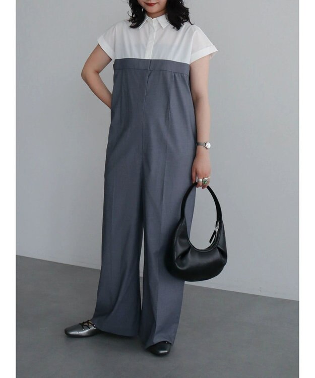 Green Parks シャツデザインロンパース Gray