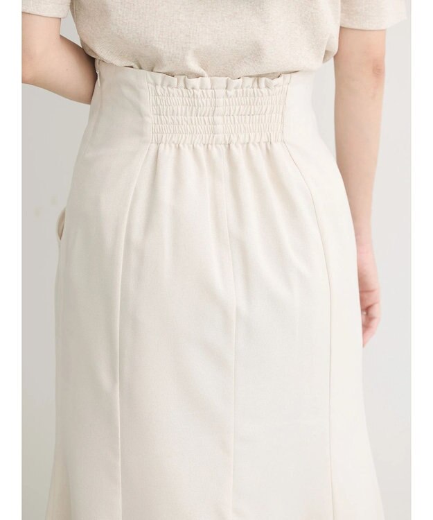 earth music&ecology フロントボタンマーメイドスカート Ivory