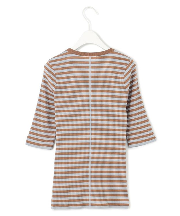 ICB 【洗える】4×2リブ プルオーバー キャメルボーダー系