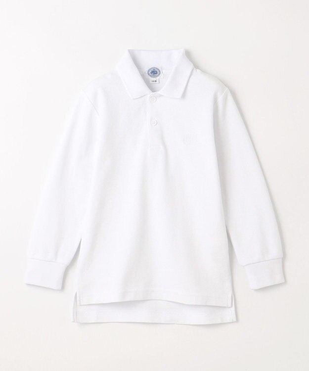 J.PRESS KIDS 【110-130cm】40/2鹿の子 長袖 ポロシャツ ホワイト系