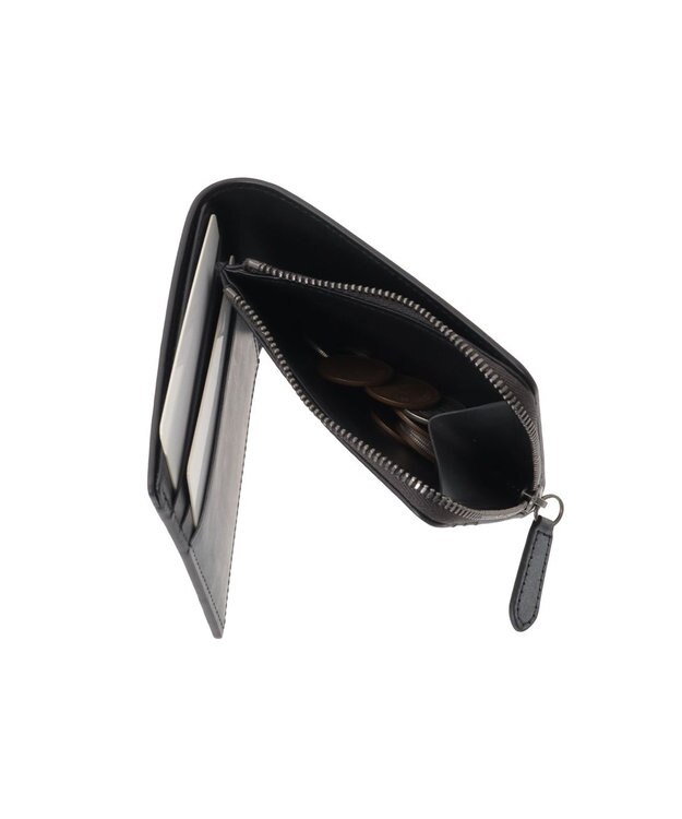 genten プレッソ 2つ折り財布 ブラック