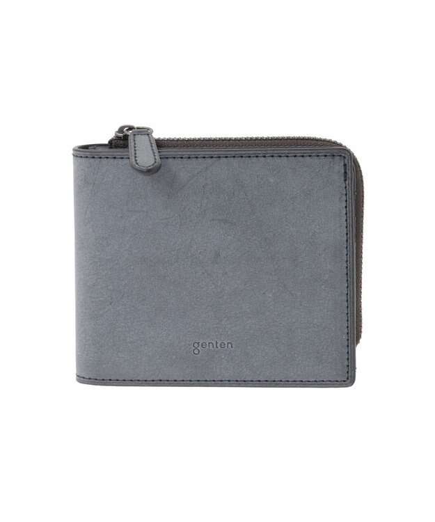 genten プレッソ 2つ折り財布 ブラック