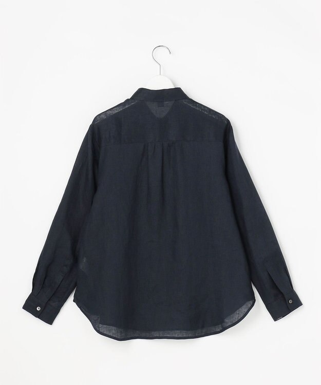 J.PRESS LADIES S 【WEB限定カラーあり・2way】リネン シャツ ブラウス ネイビー系