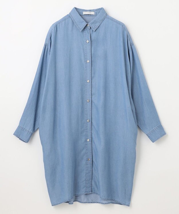 ANY 【手洗い可能】ウォッシャブルデニムシャツ ブルー