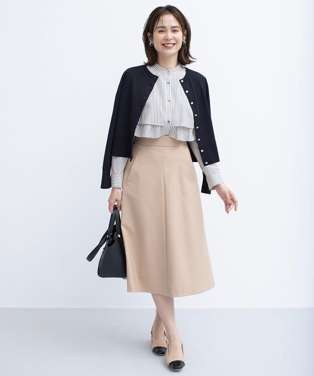 組曲 【WEB限定カラーあり】リヨセルシャーティング ティアードブラウス アイボリー系1