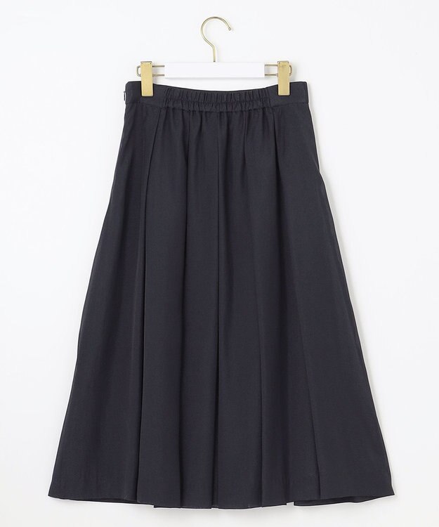 ANY SIS 【洗える】シャイニータック スカート ネイビー