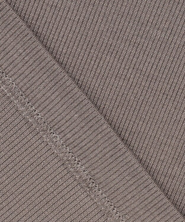 自由区 L 【洗える】ベアテレコボトルネック カットソー モカ