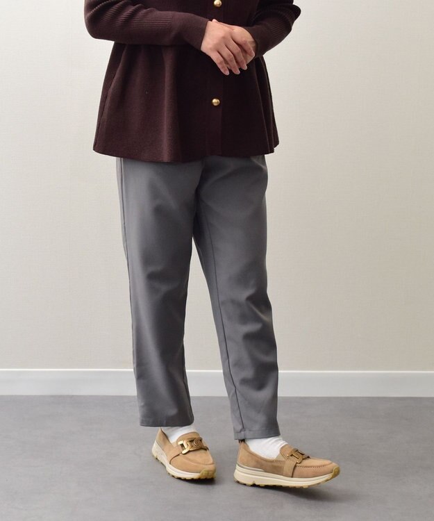 INTER-CHAUSSURES 【BUSSOLA】メタル飾りローファースニーカー ベージュスウェード