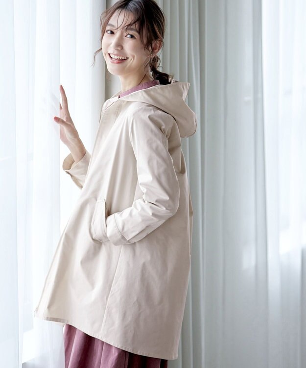 Tiaclasse 【洗える】ミドル丈マウンテンコート アイボリー