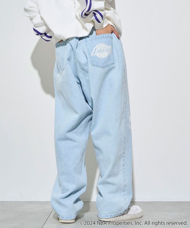 WEGO 【ユニセックス着用ITEM】別注NBAデニムパンツ デニム淡色