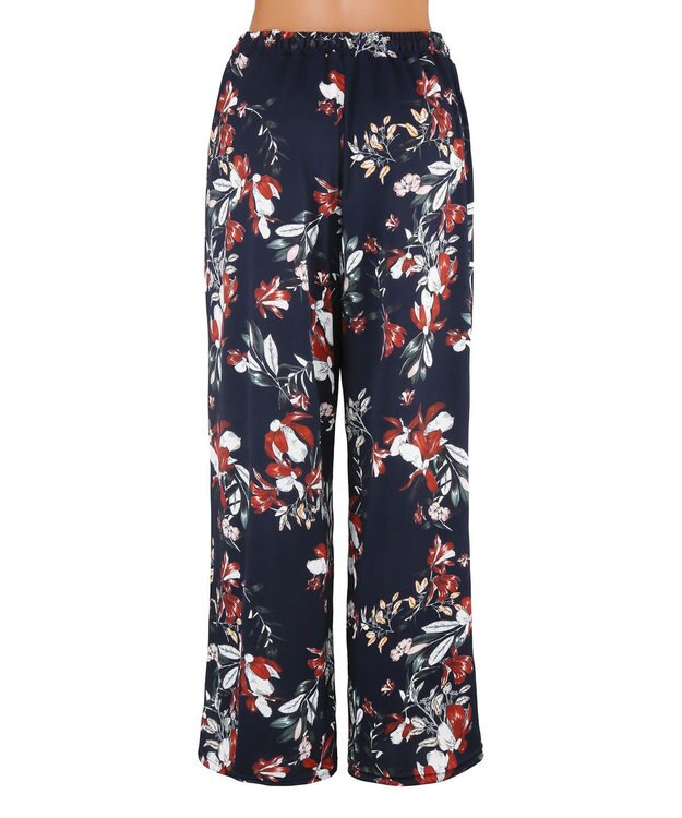 San-ai Resort（三愛水着楽園） 【SALE】ロングパンツセット水着　13L【Coral veil（コーラルヴェール）】 ネイビー