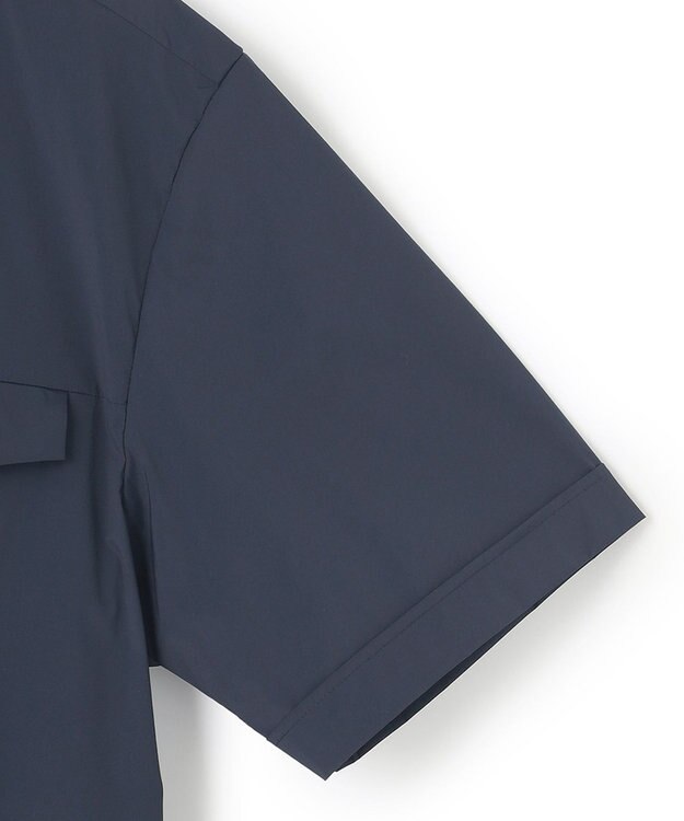 JOSEPH HOMME エアリータフタストレッチ　半袖シャツ ネイビー系