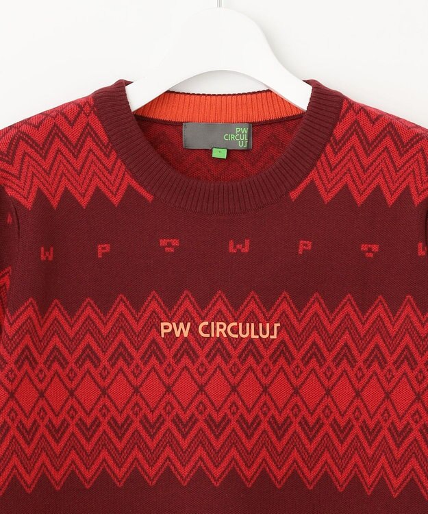 PW CIRCULUS 【手洗い可】【WOMEN】フェアアイルニット レッド系5