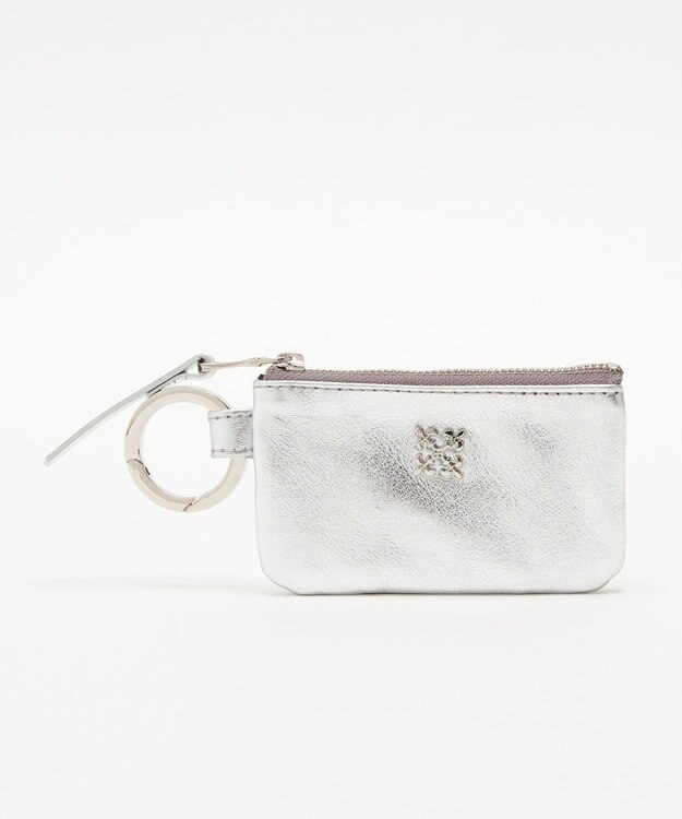 russet カラビナ付き ソフトレザーマルチケース(Z-211) Silver