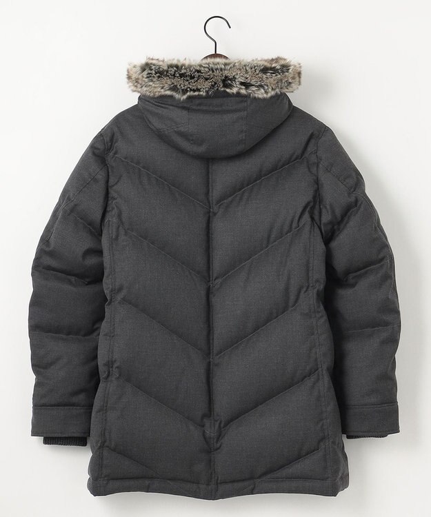 JOSEPH ABBOUD MOUNTAIN 【ECOファー/9ポケット/ホワイトグース/ユニセックス】ウールライクアウトドア ダウンコート グレー系