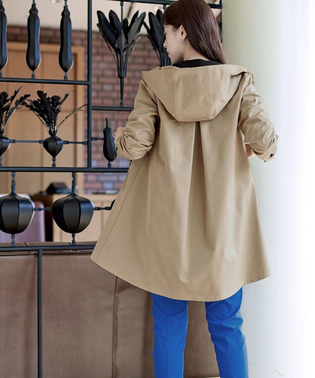 Tiaclasse 【洗える】ミドル丈マウンテンコート ベージュ