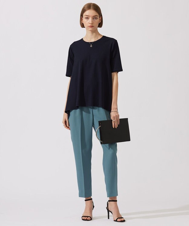 ICB 【新色追加・接触冷感・UVケア・速乾・洗える】FluidBackSatin ドロストパンツ カデットブルー系