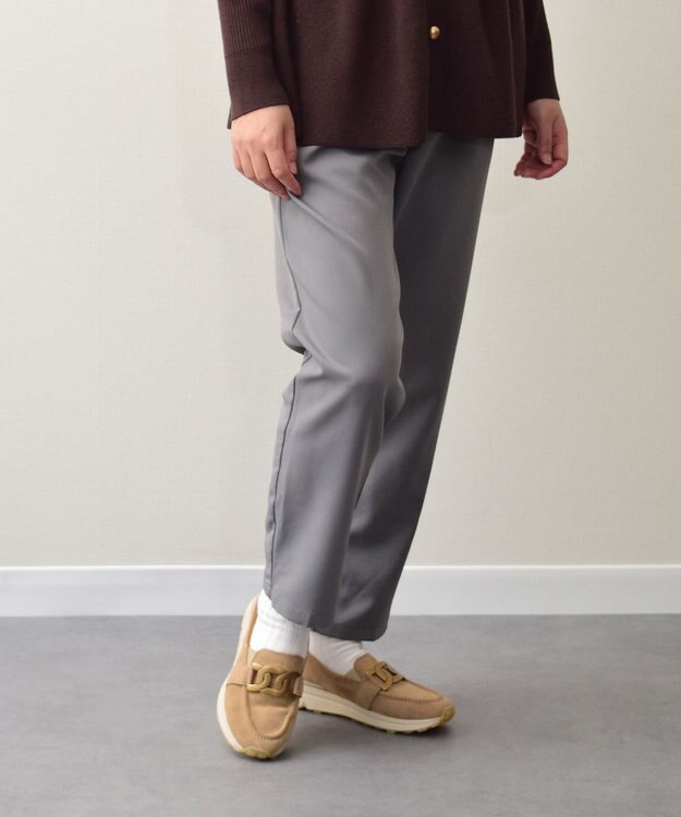 INTER-CHAUSSURES 【BUSSOLA】メタル飾りローファースニーカー ベージュスウェード