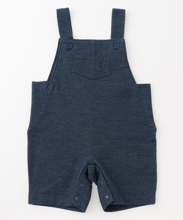 組曲 KIDS 【80-90cm】Check 半袖オーバーオール ネイビー系5