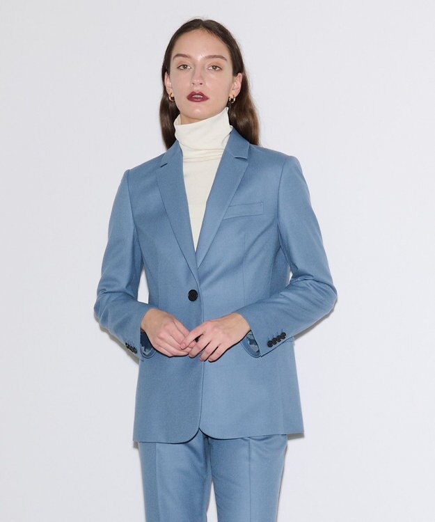 JOSEPH エアリーフランネル　ジャケット Cloudy Blue