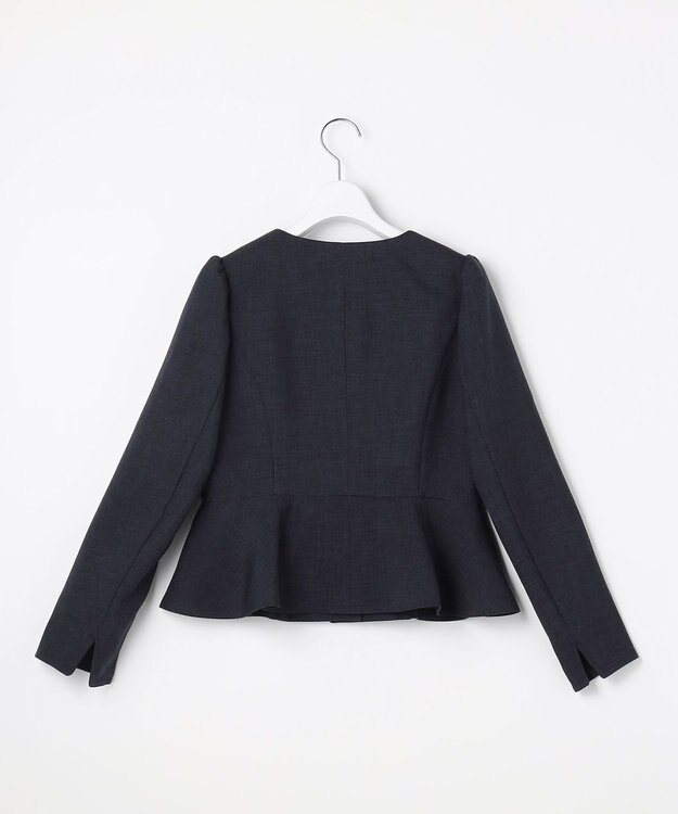 Feroux 【先行予約】パール釦ペプラムジャケット×スカート セットアップ ネイビー系