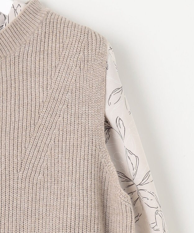 Feroux 【セットアイテム】ニットベストセット ワンピース ベージュ系2