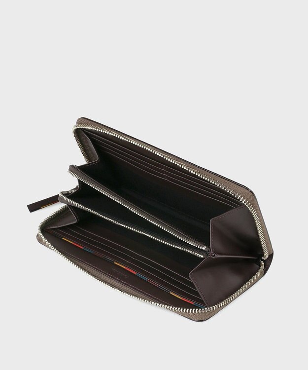 Paul Smith ブライトストライププラー 長財布 ライトブラウン
