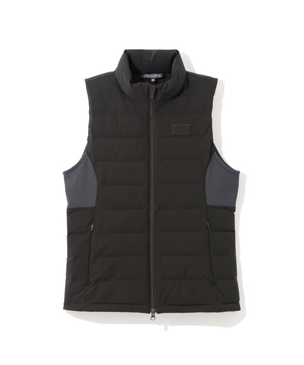 ZERO HALLIBURTON 【雑誌掲載】 ハイブリッドパデットベスト 82756 撥水 保温 裏起毛 ゴルフ ZHG-W15b ブラック