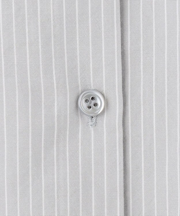 ICB 【洗える】CRySiタイプライター ボウタイ付きバンドカラーシャツ ライトグレー系柄