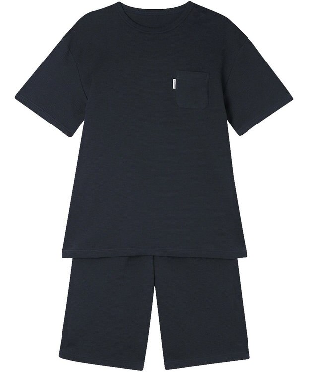 ワコール／睡眠科学 パジャマ 綿100%(本体) ワッフル素材 5分袖 半袖 5分丈 メンズ YGT126 睡眠科学／ワコール コン