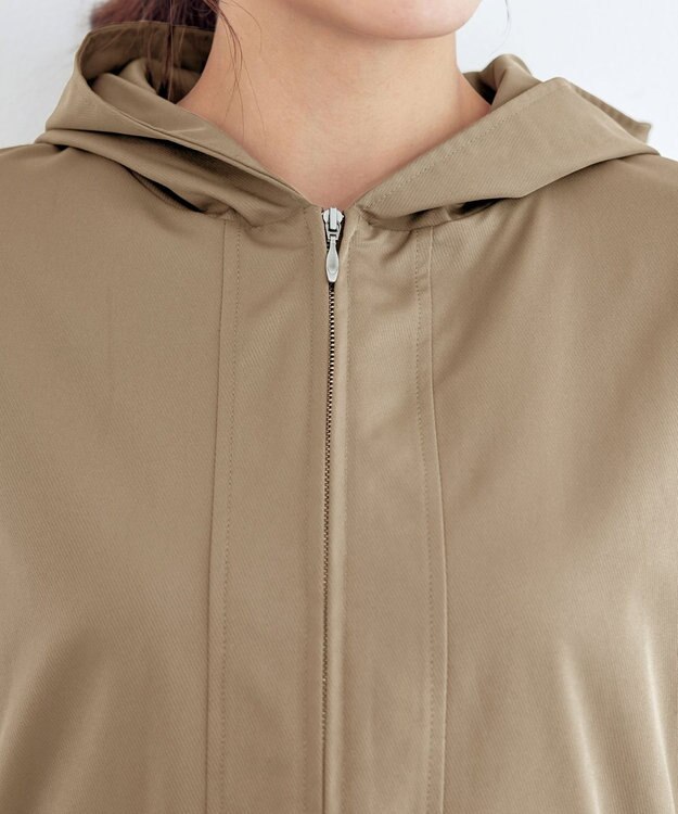 Tiaclasse 【洗える】ミドル丈マウンテンコート ベージュ