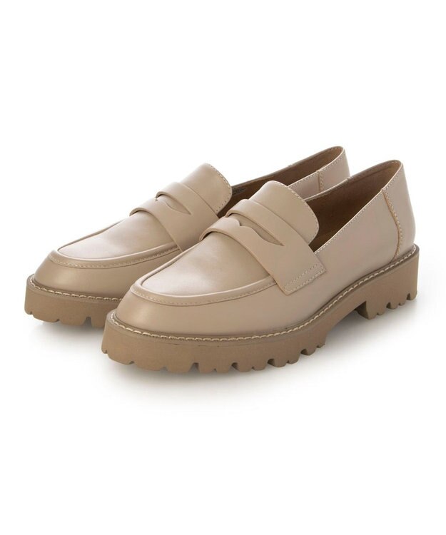 MODE ET JACOMO <MODE ET JACOMO>厚底コインローファー ベージュ