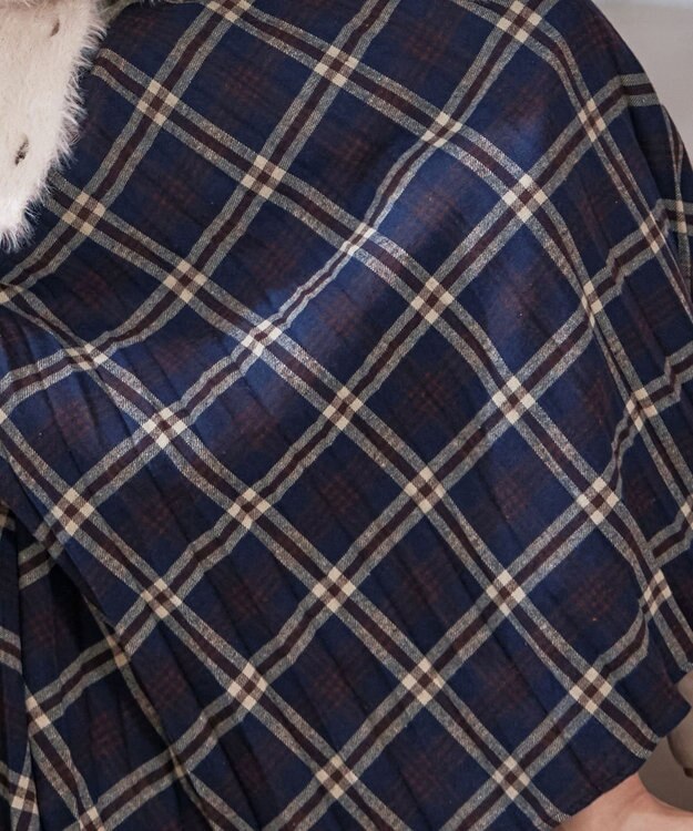 Tiaclasse 【安田美沙子さん着用】チェックプリーツスカート ネイビー