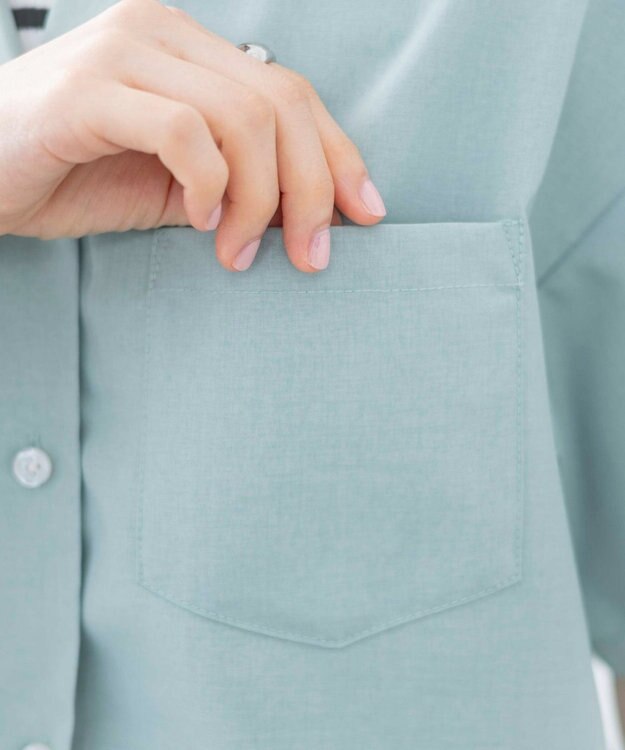 WEGO オープンカラーショートシャツ グリーン