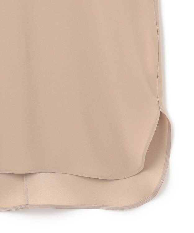 BEIGE， FLEUR / 異素材ネック フレンチスリーブブラウス Beige