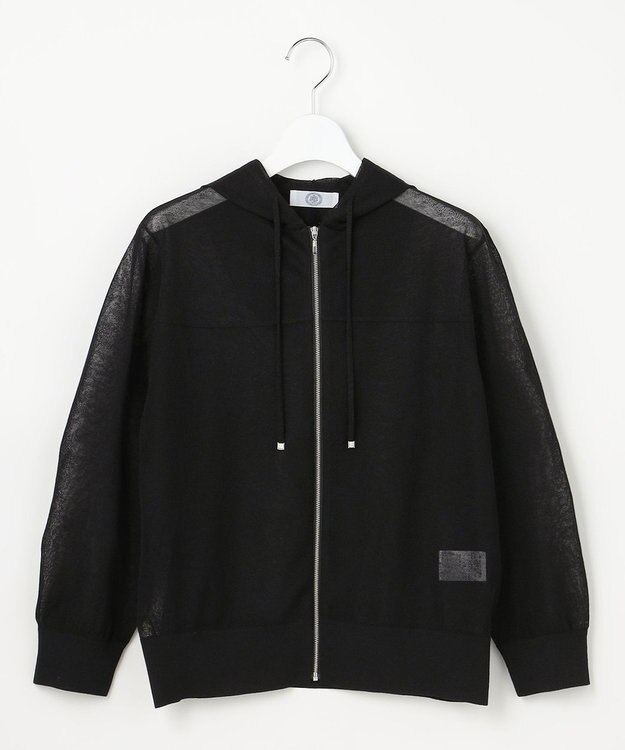 J.PRESS LADIES 【WEB限定カラーあり】SHEER LIGHT KNIT パーカー 【WEB限定】ブラック系