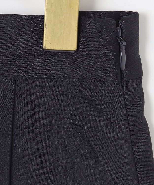 ANY SIS S 【洗える】シャイニータック スカート ネイビー