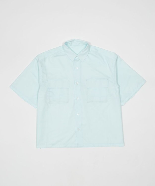 WEGO ダブルポケットボクシーシャツ（SS） サックス