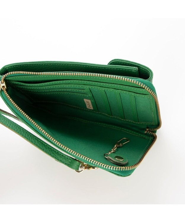 UNBILLION ペルケ perche / ジェムストーンモバイルウォレットショルダー グリーン