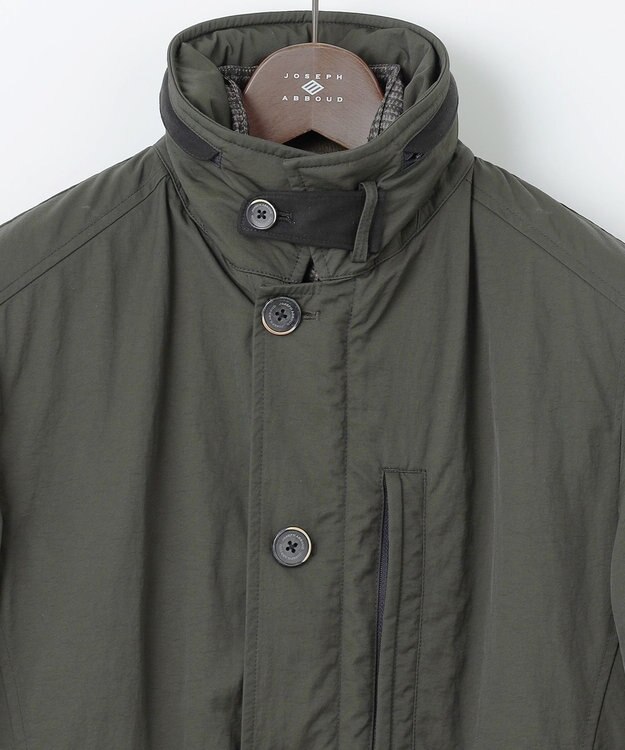 JOSEPH ABBOUD 【3WAY/撥水/INフード/ダウンライナー付】3ハイカウントツイル×パウダータフタ ダウン コート ダークブラウン系